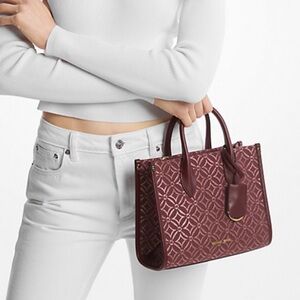 Michael Kors Mirella Small Metallic Logo Jacquard Crossbody Bag
Oxblood Multi